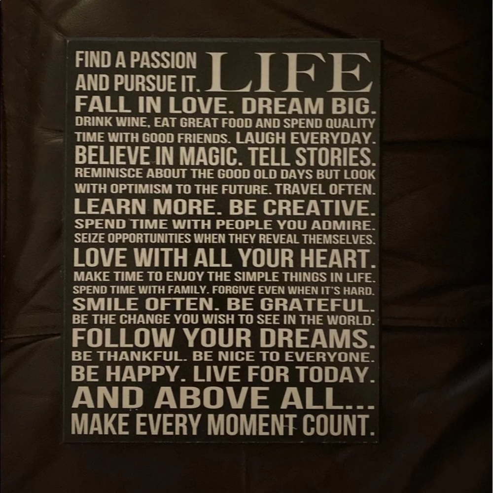 Wood motivational art